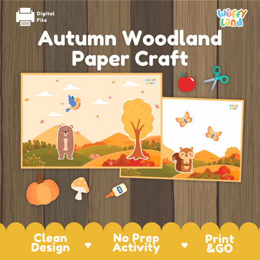Autumn Woodland Paper Craft Cut & Paste Activities for Kids
