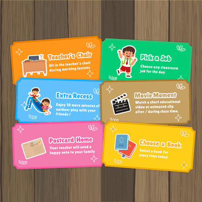 Award Coupons Classroom Management Behavior Rewards Editable Printable Cards