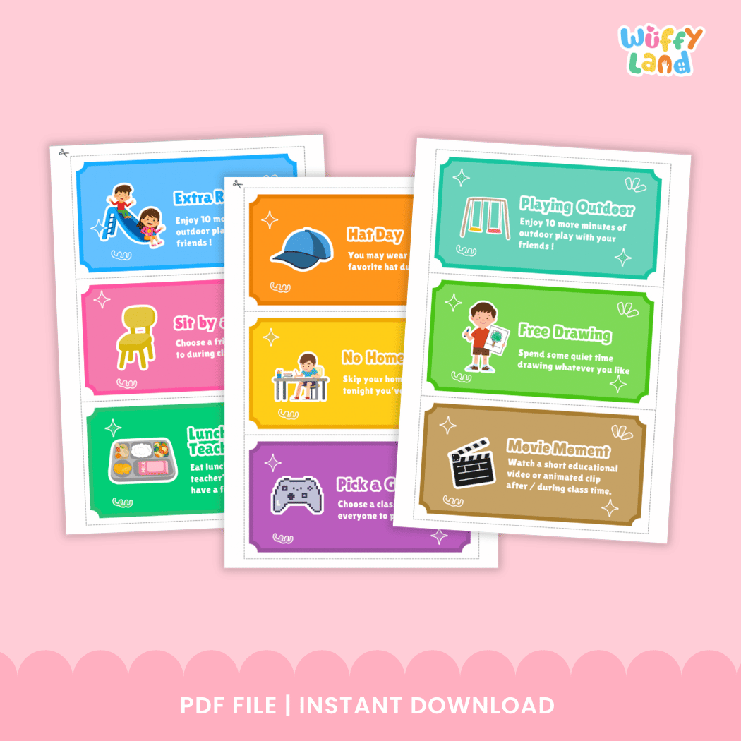 Award Coupons Classroom Management Behavior Rewards Editable Printable Cards