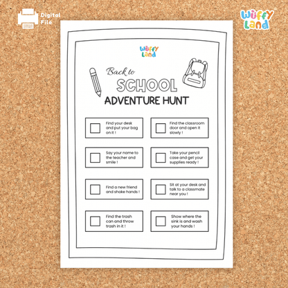 Back to School Adventure Hunt Printable Activity Worksheets