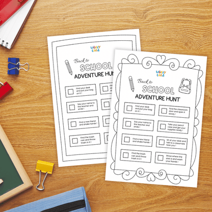 Back to School Adventure Hunt Printable Activity Worksheets