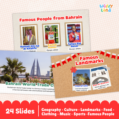 Bahrain Country Study Kid Friendly Geography & Culture PDF Slides