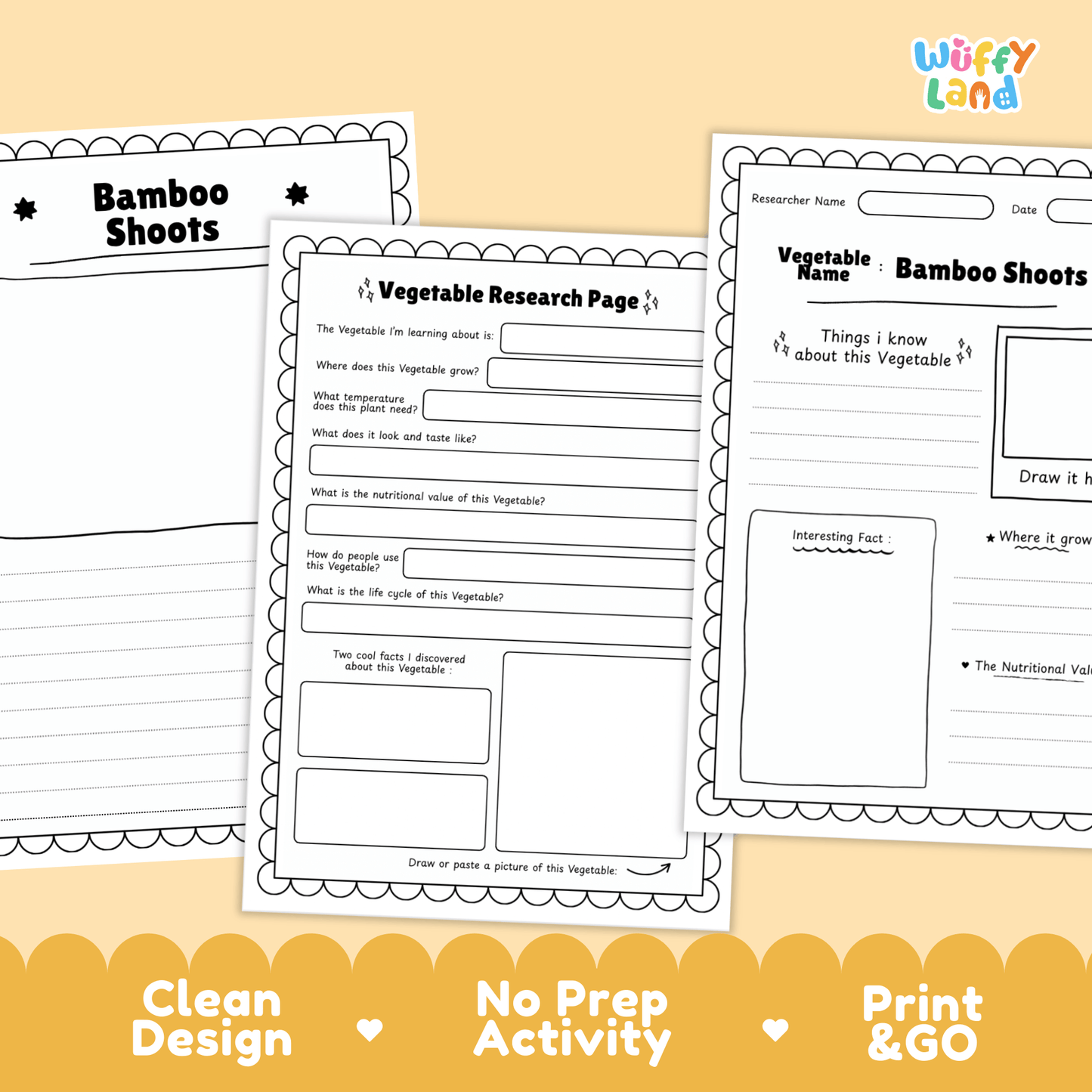 Bamboo Shoots Research Activity Worksheet Science Vegetable Asian Food Plant Cycle