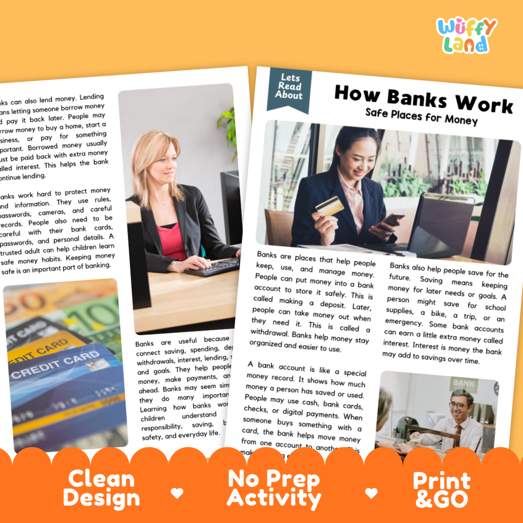 Complete teacher answer key worksheet providing detailed model responses for bank comprehension questions