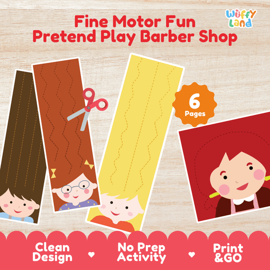 Barber Shop Pretend Play – Cut & Style Printable Set