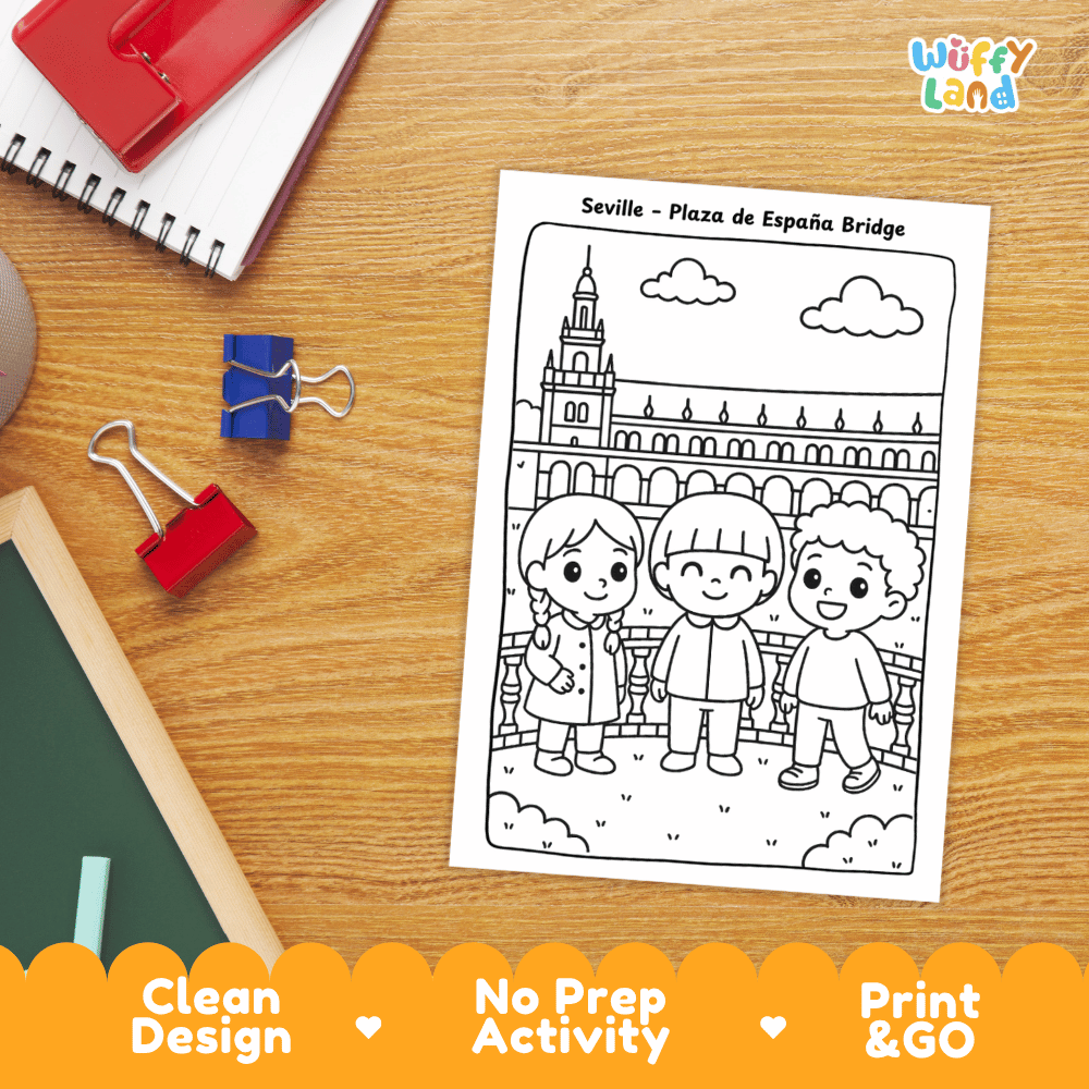 Spain Geography Coloring Pages Worksheets