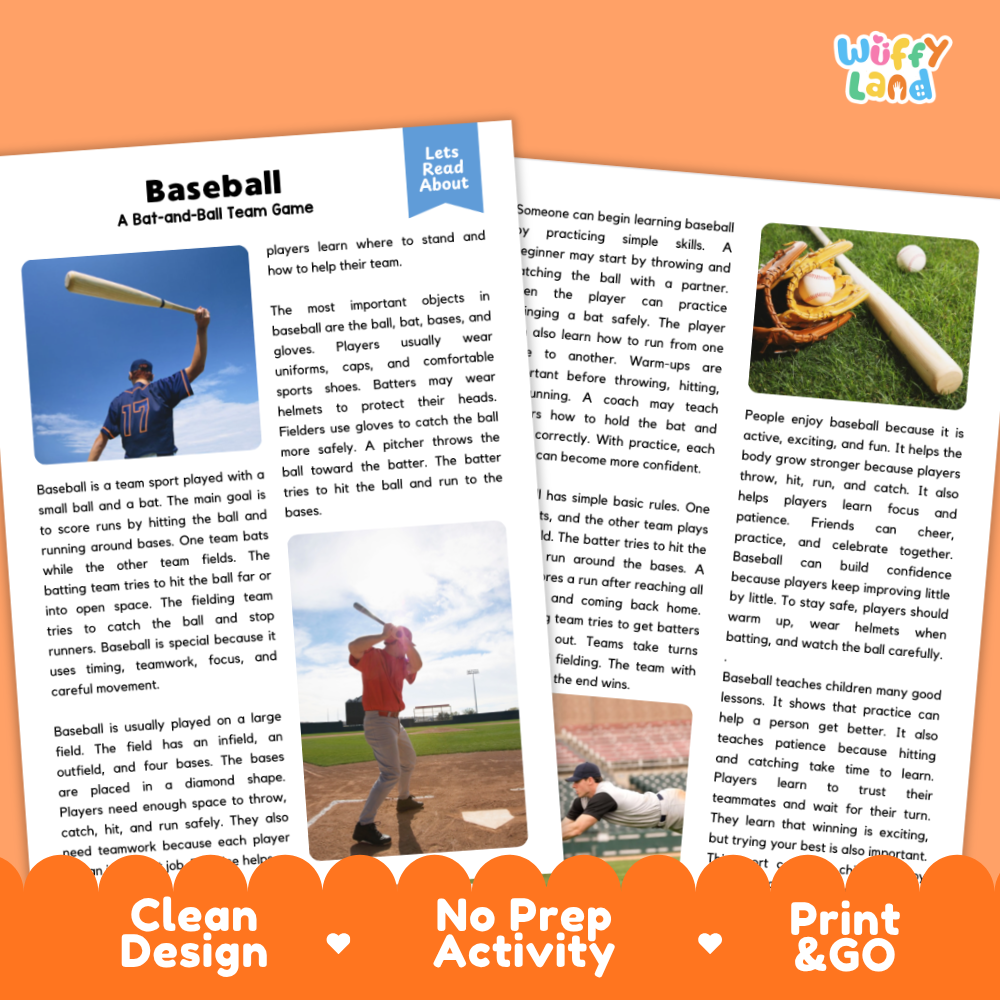 Basketball Sports Reading Passages and Comprehension Questions Worksheets
