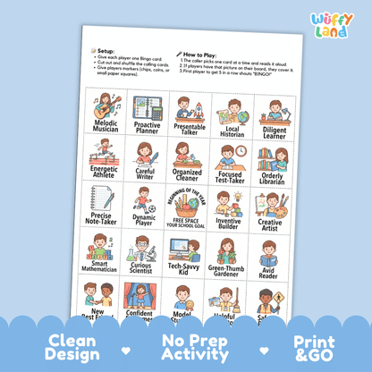 Beginning of the Year Bingo Games Printable Back to School Activities
