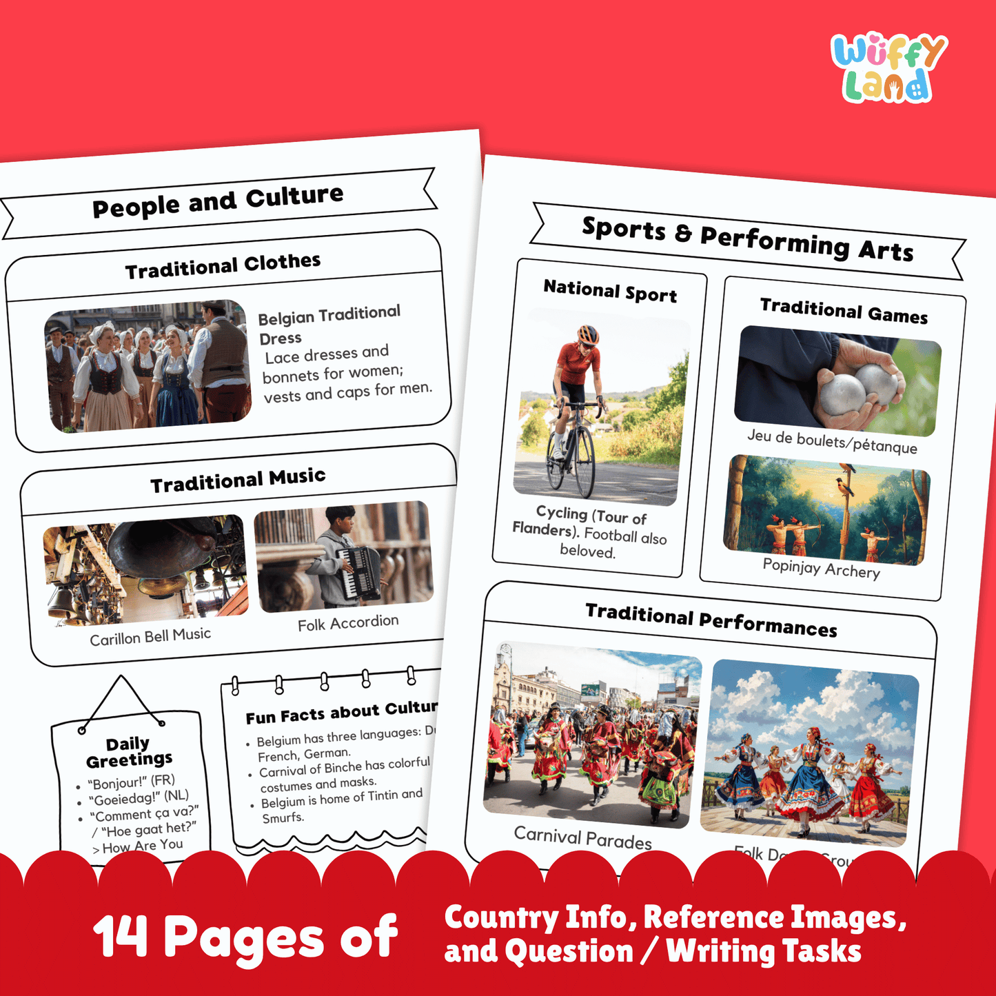 BELGIUM Country Study | Geography Research Project & Printable Worksheets