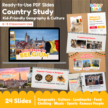 Belgium Country Study Kid Friendly Geography & Culture PDF Slides