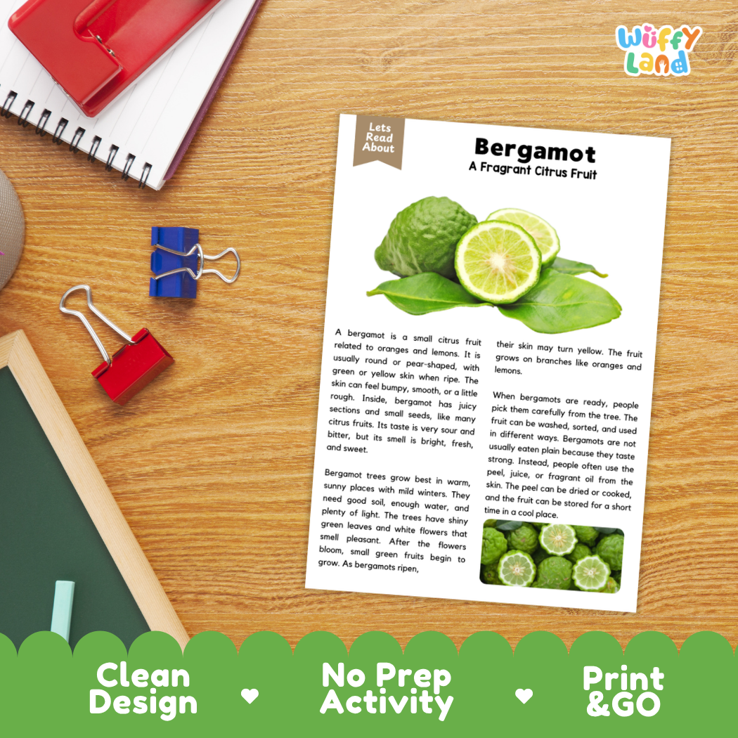 Bergamot-Reading-Comprehension-Questions-Worksheet