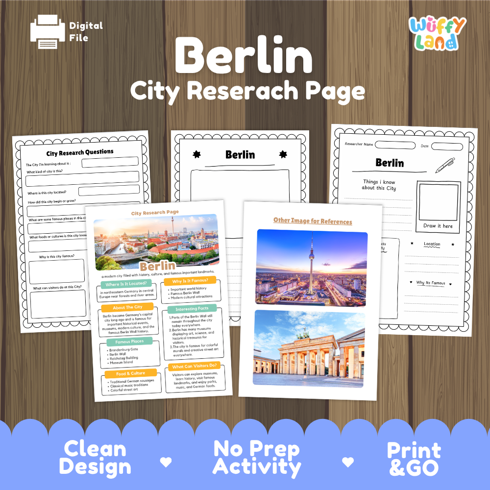 Berlin City Research Page Worksheets and Fact Sheet Activity