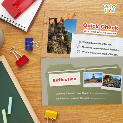 Bhutan Country Study Kid Friendly Geography & Culture PDF Slides