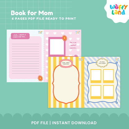 Book for Mom - Mother's Day Gift Printable - Keepsake Craft for Kids