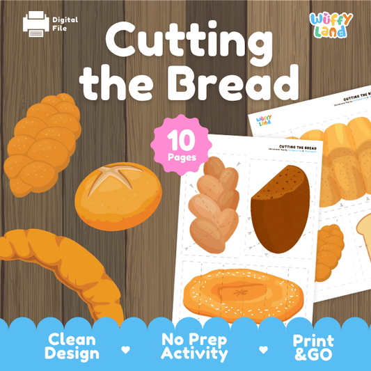 Bread Cutting Worksheets – Printable Scissor Skills for Kids