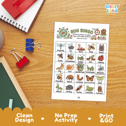 Bug Bingo Games Printable Activity