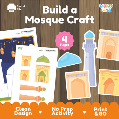 Build a Mosque Craft Printable Activity Worksheets