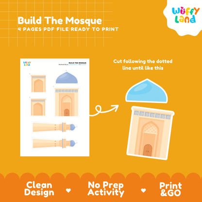 Build a Mosque Craft Printable Activity Worksheets