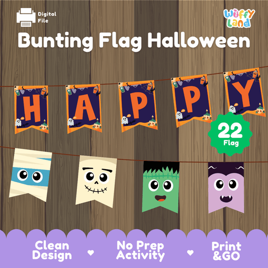 Bunting Flag Halloween Printable Banner Classroom Decoration