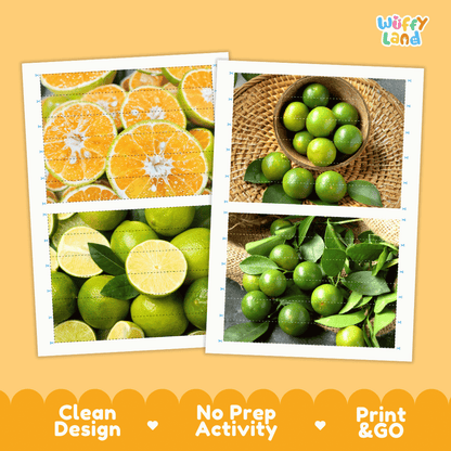 Calamansi Cut and Match Activity Worksheets | Nuts and Dried Fruits Puzzle Printables