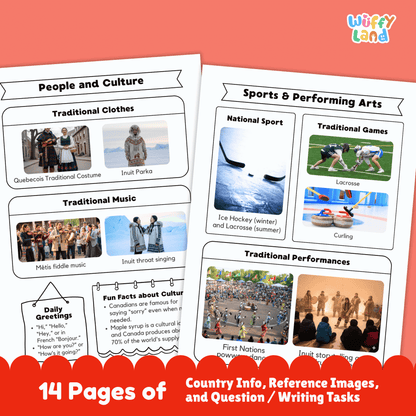 CANADA Country Research Project | Printable Geography Worksheets Social Studies