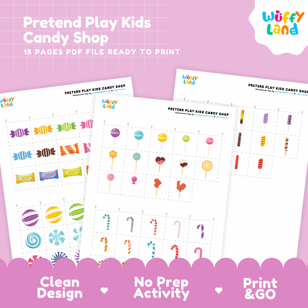 Candy Shop Dramatic Play Pretend Play Center Printable Activity