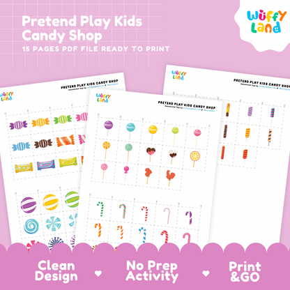 Candy Shop Dramatic Play Pretend Play Center Printable Activity