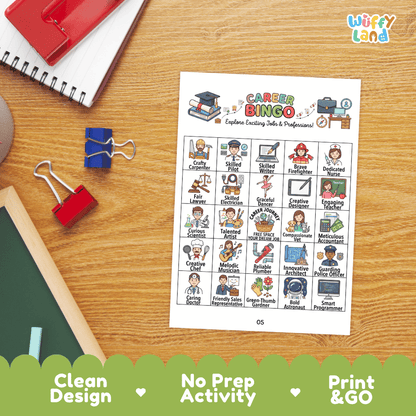 Career Bingo Games Printable Community Helpers and Jobs Activities