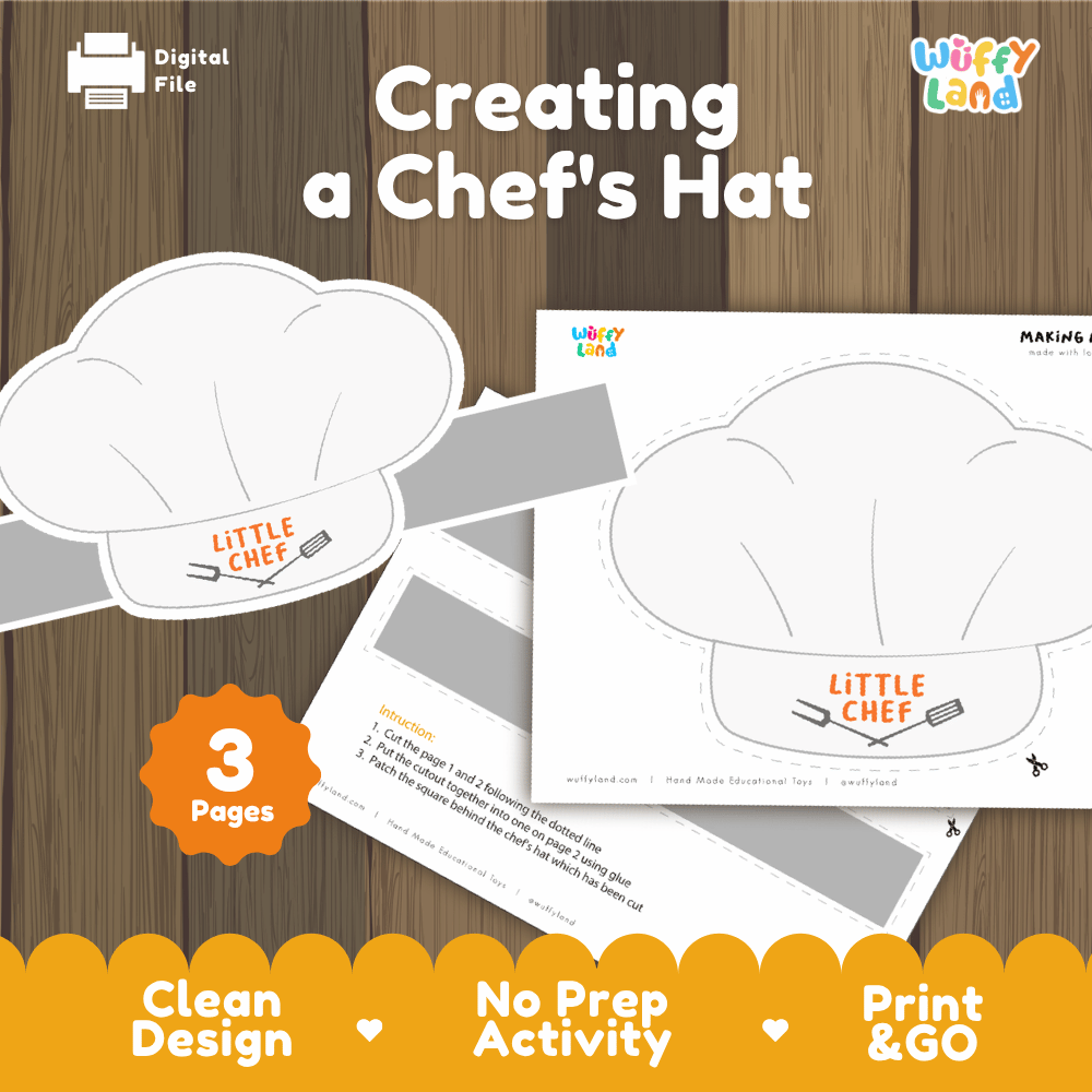Chef Hat Craft – Printable Pretend Play Costume