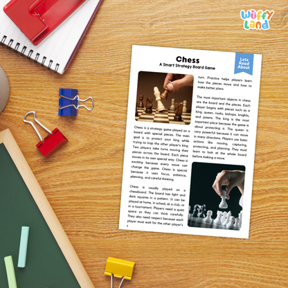 Chess Sports Reading Passages and Comprehension Questions Worksheets