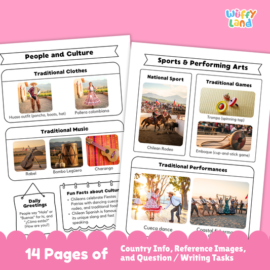 CHILE Country Research Project | Printable Geography Worksheets Social Studies