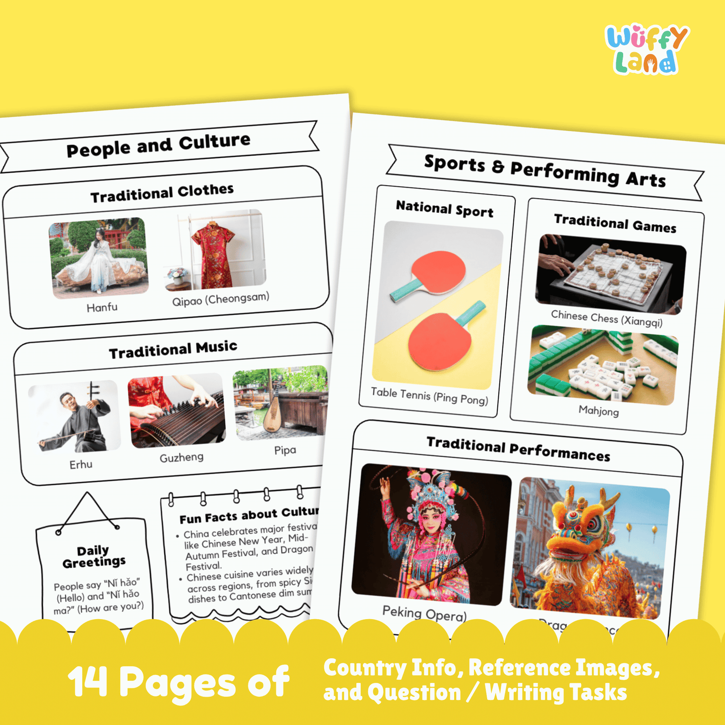 CHINA Country Research Project | Asia Printable Geography Worksheets