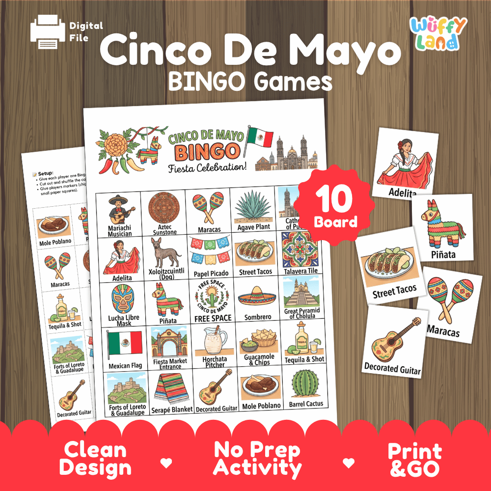 Cinco De Mayo Bingo Games Printable Activity