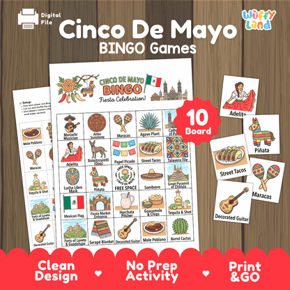 Cinco De Mayo Bingo Games Printable Activity