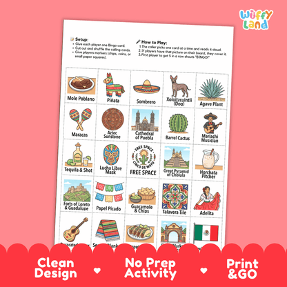 Cinco De Mayo Bingo Games Printable Activity