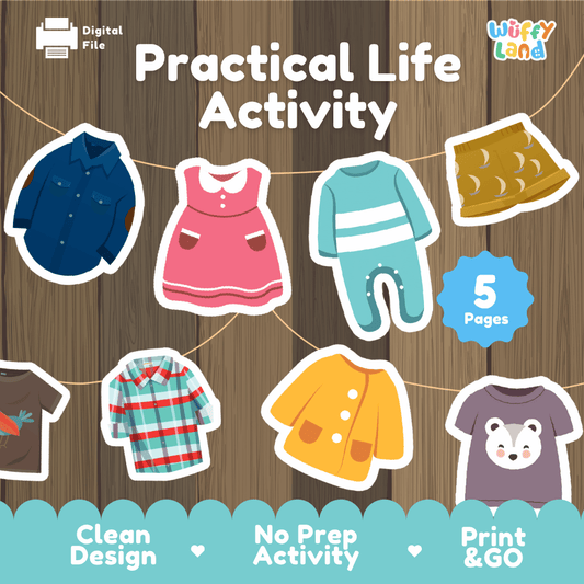 Clothes Drying Activity – Printable Laundry Pretend Play