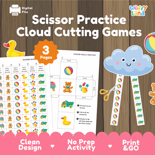 Cloud Cutting Game – Printable Scissor Practice Activity