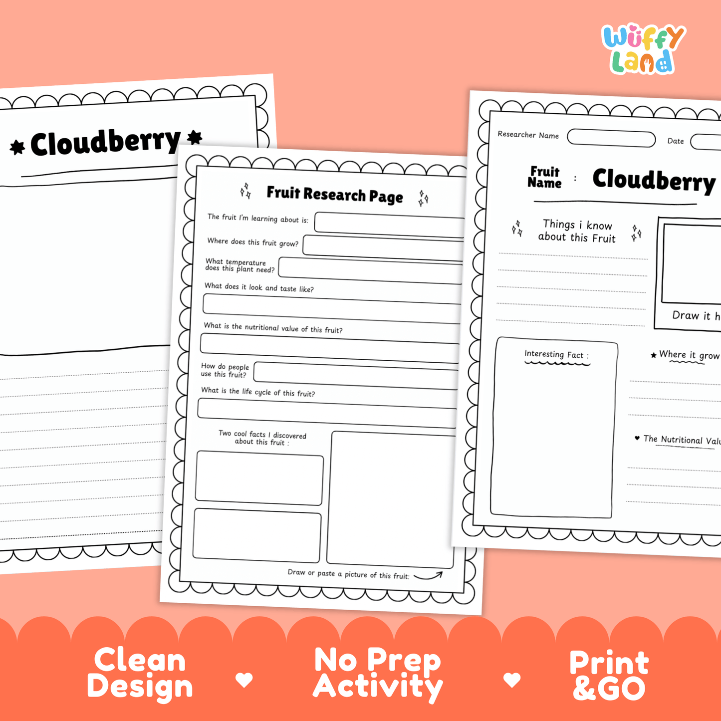 Cloudberry Fruit Research Page Worksheet Activity Science Arctic Healthy Eating