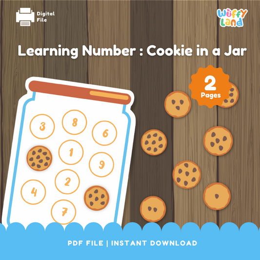 Count the cookies printable number matching activity for preschool and kindergarten math practice