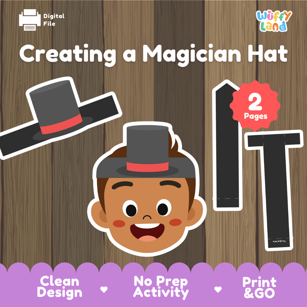 Creating a Magician Hat Crown Craft Printable Activity Worksheets