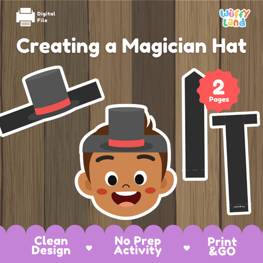 Creating a Magician Hat Crown Craft Printable Activity Worksheets
