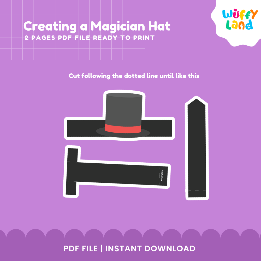 Creating a Magician Hat Crown Craft Printable Activity Worksheets