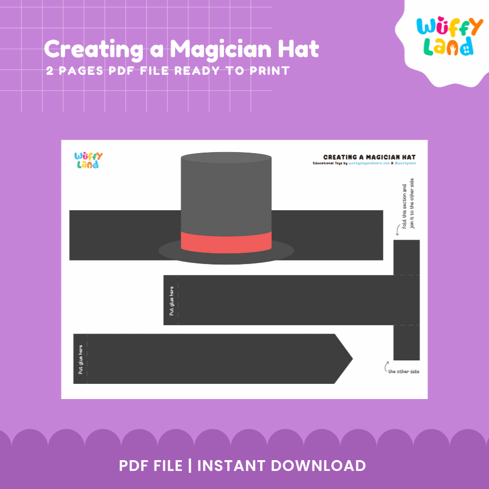 Creating a Magician Hat Crown Craft Printable Activity Worksheets