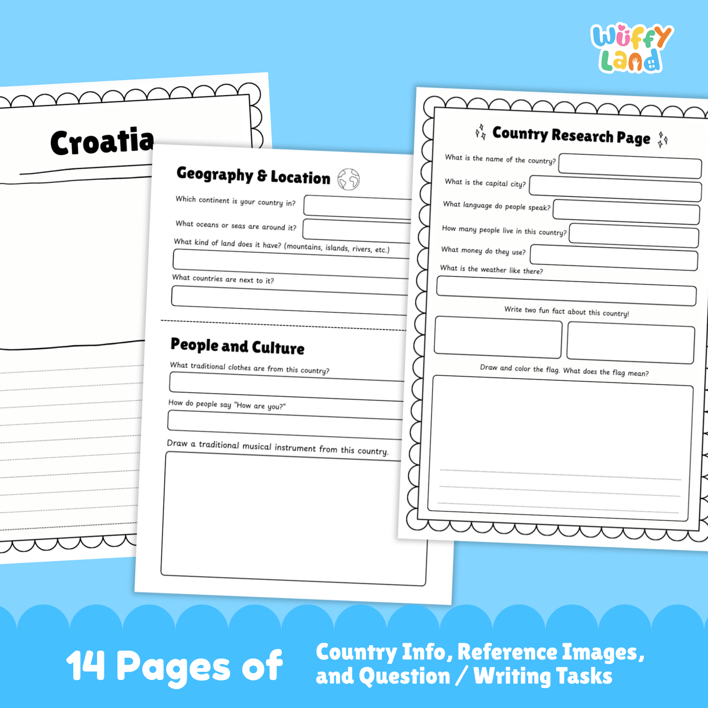 CROATIA Country Study | Geography Research Project & Printable Worksheets