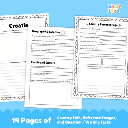 CROATIA Country Study | Geography Research Project & Printable Worksheets