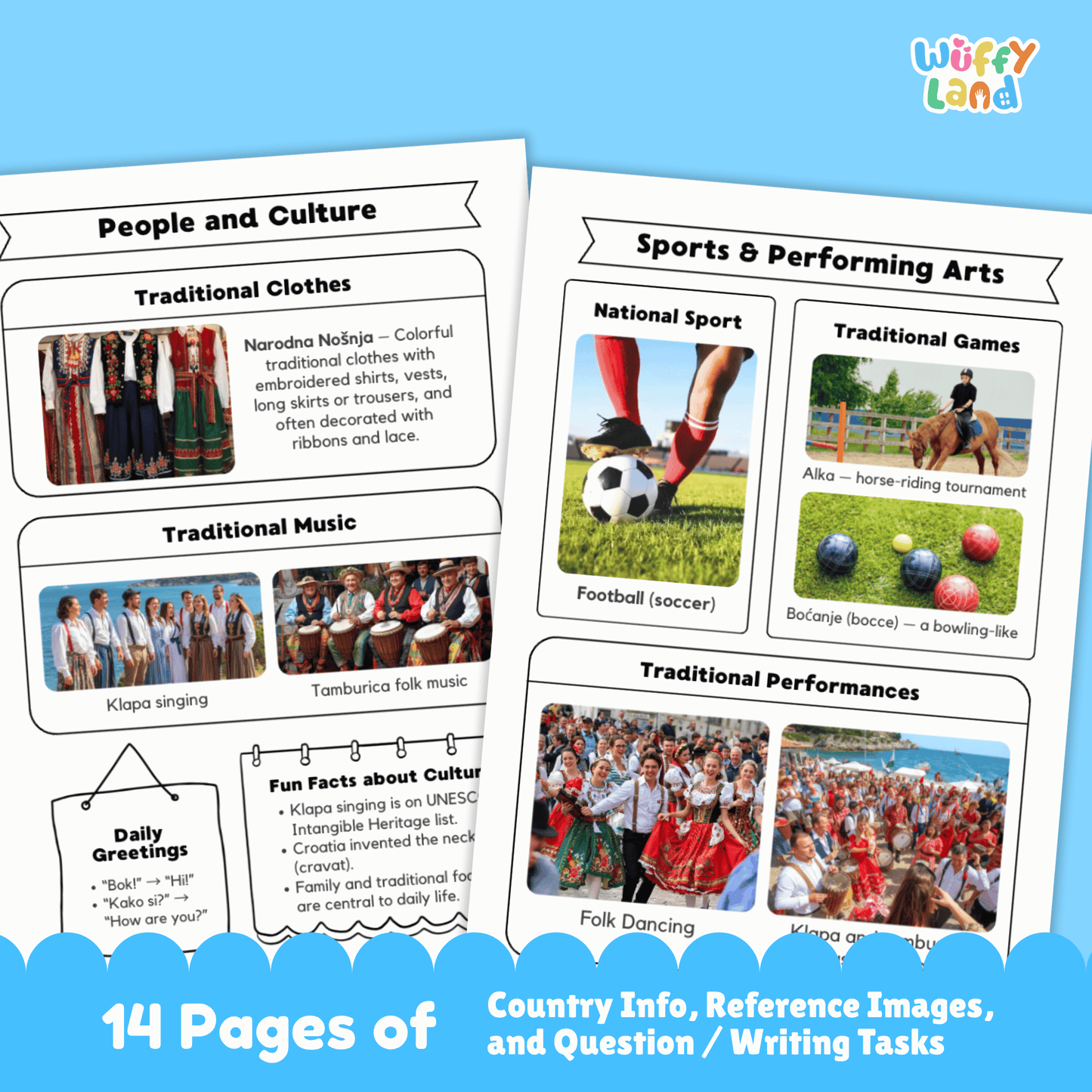 CROATIA Country Study | Geography Research Project & Printable Worksheets