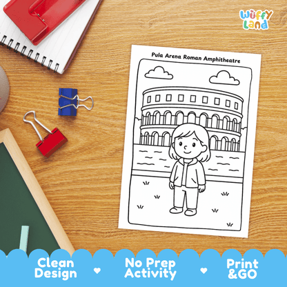 Croatia Geography Coloring Pages Worksheets
