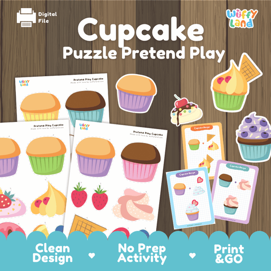 Cupcake Puzzle – Printable Dessert Matching Activity