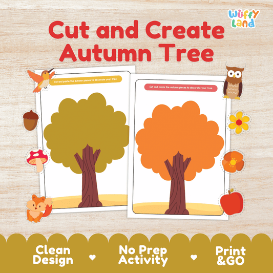 Cut and Create Autumn Tree - Craft Activities for Fall or Halloween
