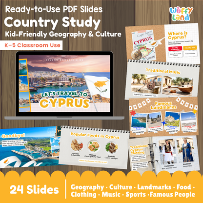 Cyprus Country Study Kid Friendly Geography & Culture PDF Slides